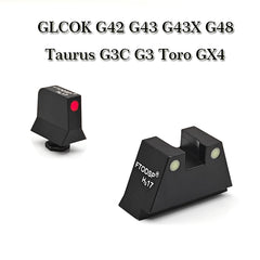 Suppressor Height Night Sights For Glock 42/43/43x/48 and Taurus G3C G3 Toro GX4
