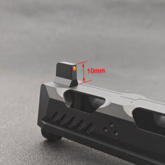 Fiber Optic Front Sights Tall Suppressor Height For Glock Pistols G17-45
