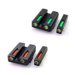 Fiber Optic Glock Sights For Models 17 19 22 23 24 26 27 33 34 35 38 non-tritium