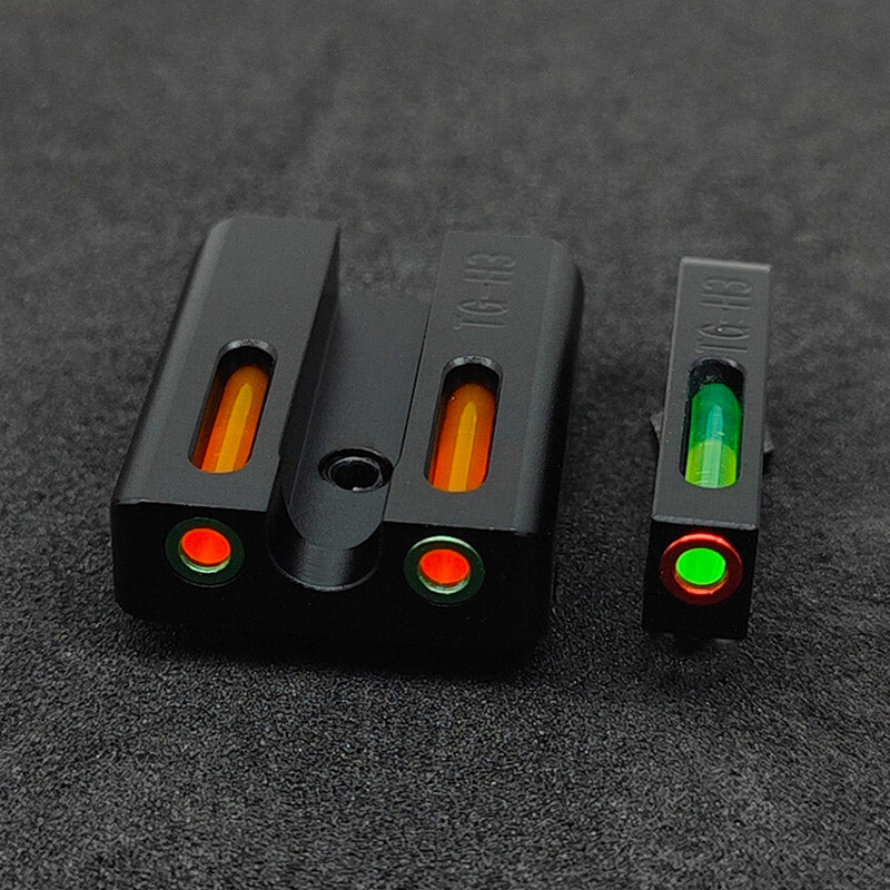 Fiber Optic Glock Sights For Models 17 19 22 23 24 26 27 33 34 35 38 non-tritium