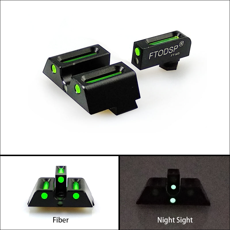 Upgraded Fiber Optic Night Sight Set for Glock 17 17L 19 22 23 24 26 27 33 34 35