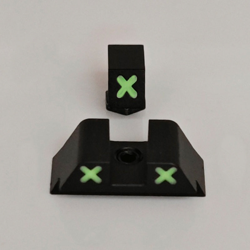 XXX Glow in the Dark Night Sights Front Rear Set Metal For Glock 42 &43, 43X,48 and Taurus G3C G3 GX4