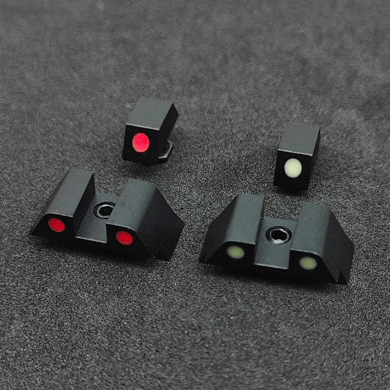 thumbnail image 2 of Billet Aluminum Narrow Front & Rear Sight Set – Fits Glock G42, G43, G43x – Black – JBK-43-B 2 of 4