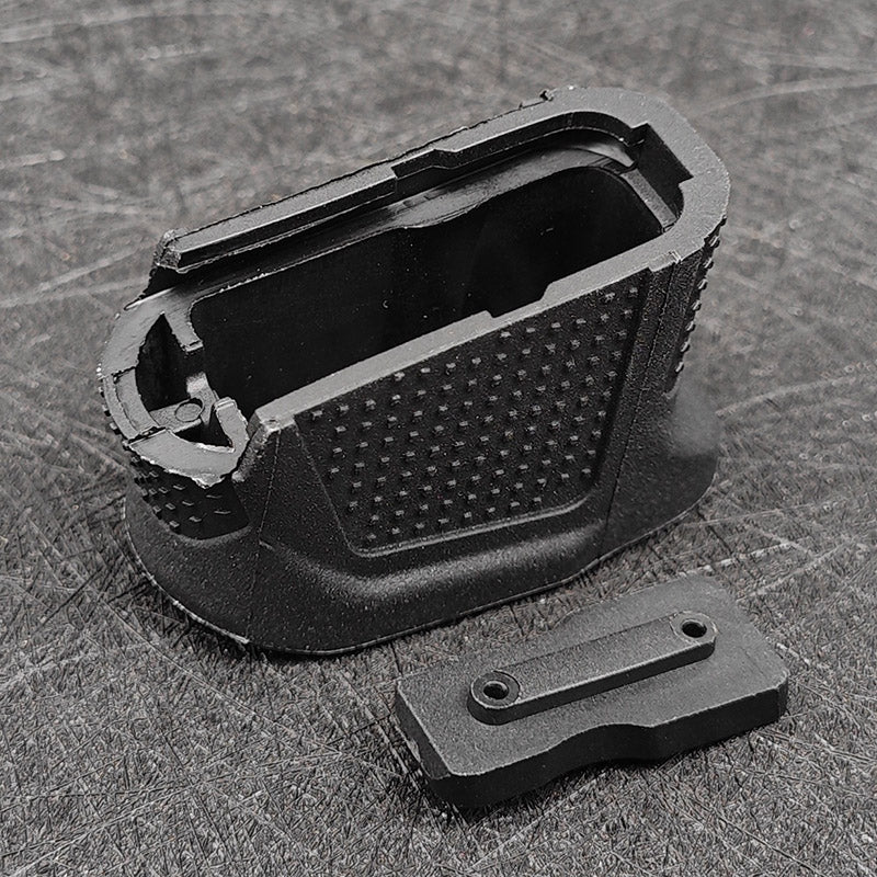 Tactical Defense Grip Enhanced Magazine Extension Base Plate Add +2 Rd for Glocks 43