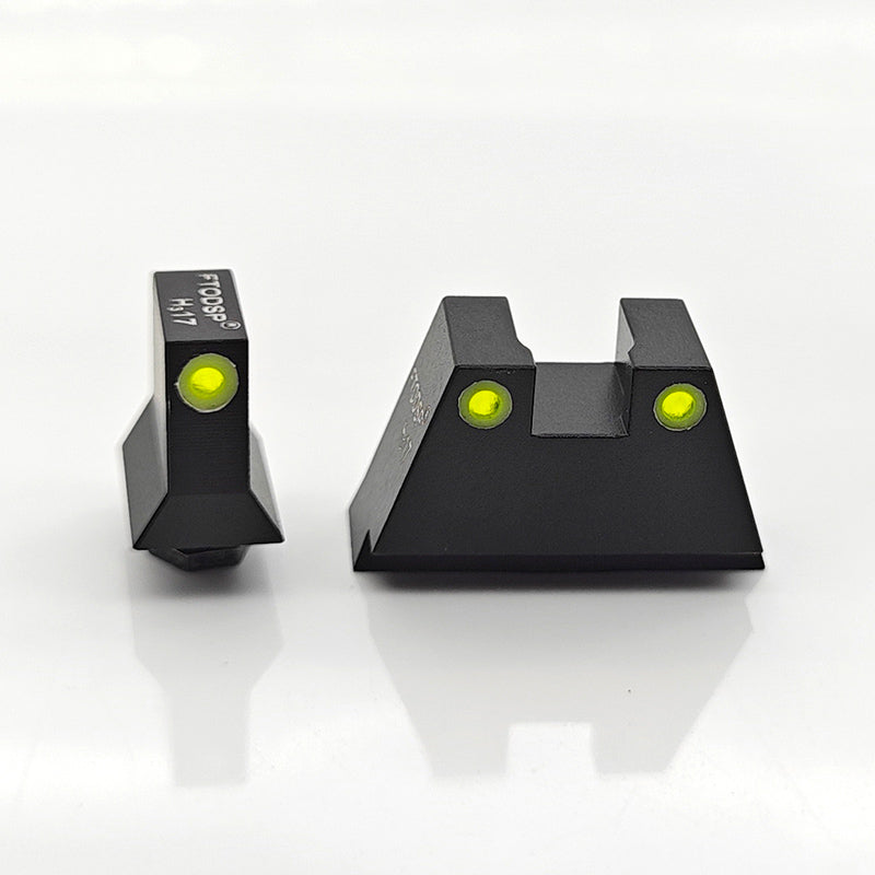 Fiber Optic Sights  Glow In Dark Night Sight for Glock 17 17L 19 22 27 33 34 38 39, No-Tritium