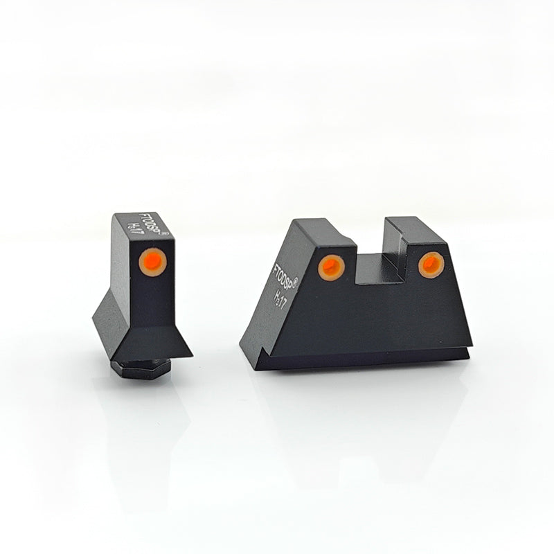 Fiber Optic Sights  Glow In Dark Night Sight for Glock 17 17L 19 22 27 33 34 38 39, No-Tritium