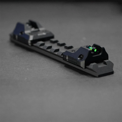 Portable Low Profile Fiber Optic Front & Rear Sights for 20mm Picatinny Rails