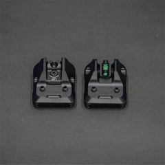 Portable Low Profile Fiber Optic Front & Rear Sights for 20mm Picatinny Rails