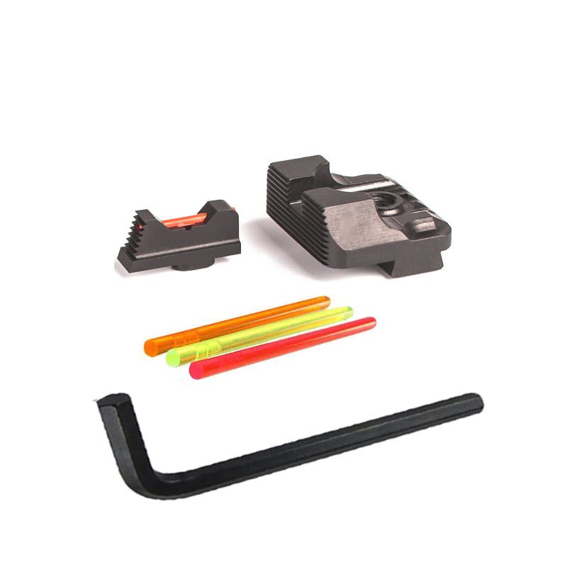 Fiber Optic Front/Rear Tactical Sight Combat Sight for Glock Standard Models
